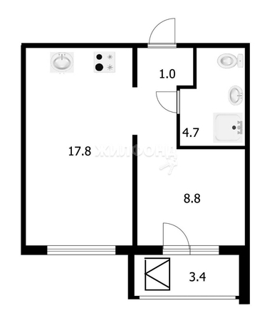 
   Продам 1-комнатную, 35.2 м², Связистов ул, 13/2

. Фото 16.