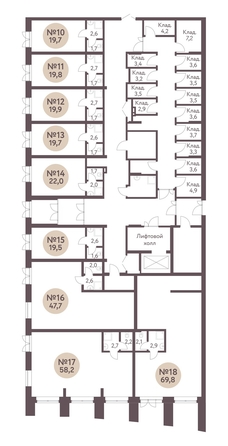 
   Продам помещение свободного назначения, 19.7 м², Зеленый город, дом 1

. Фото 1.