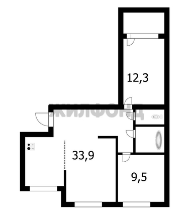 
   Продам 3-комнатную, 58.9 м², Забалуева ул, 60

. Фото 22.