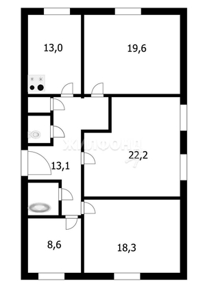 
   Продам 3-комнатную, 103.4 м², Объединения ул, 22

. Фото 9.