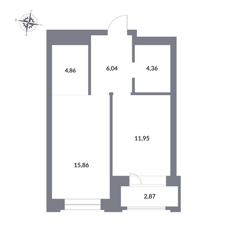 
   Продам 2-комнатную, 46 м², Державина ул, 50

. Фото 1.