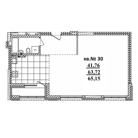 
   Продам 2-комнатную, 65.15 м²,  Римский квартал, 2 очередь

. Фото 1.