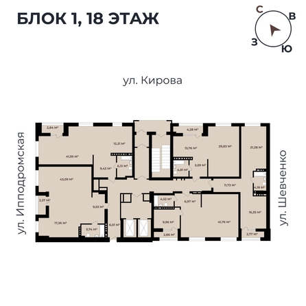 
   Продам студию, 66.21 м²,  Римский квартал, 2 очередь

. Фото 11.