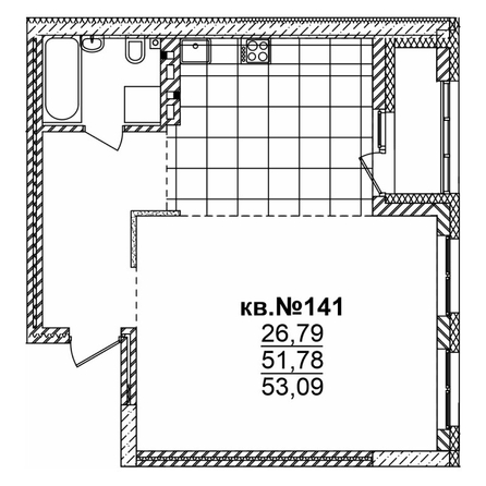 
   Продам студию, 54.4 м²,  Римский квартал, 2 очередь

. Фото 2.