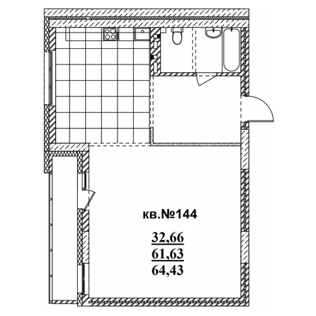 
   Продам 2-комнатную, 65.04 м²,  Римский квартал, 2 очередь

. Фото 1.