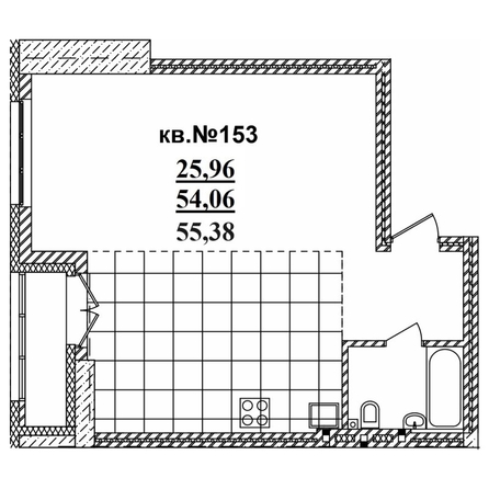 
   Продам 2-комнатную, 55.38 м²,  Римский квартал, 2 очередь

. Фото 1.