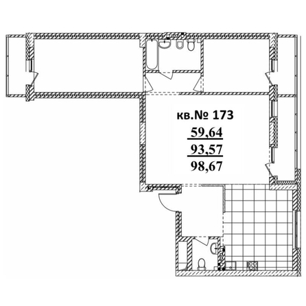 
   Продам 3-комнатную, 98.67 м²,  Римский квартал, 2 очередь

. Фото 1.