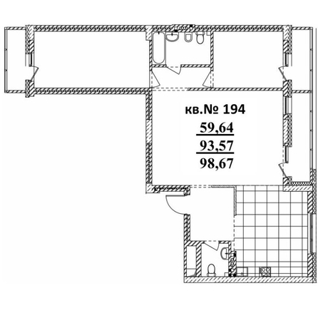 
   Продам 3-комнатную, 98.67 м²,  Римский квартал, 2 очередь

. Фото 1.