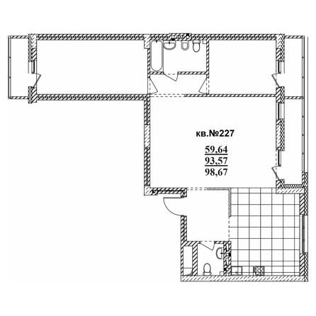 
   Продам 3-комнатную, 98.67 м²,  Римский квартал, 2 очередь

. Фото 1.