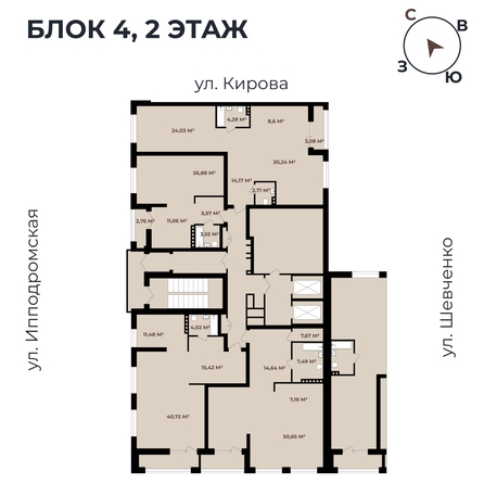 
   Продам 3-комнатную, 86.11 м²,  Римский квартал, 2 очередь

. Фото 11.