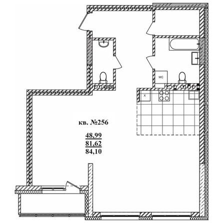 
   Продам 3-комнатную, 84 м²,  Римский квартал, 2 очередь

. Фото 1.