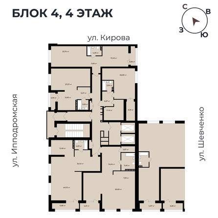 
   Продам студию, 50.2 м²,  Римский квартал, 2 очередь

. Фото 11.