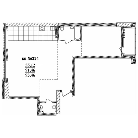 
   Продам 3-комнатную, 93.46 м²,  Римский квартал, 2 очередь

. Фото 1.