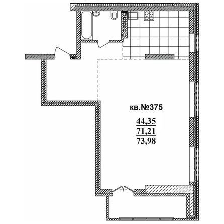 
   Продам 3-комнатную, 73.98 м²,  Римский квартал, 2 очередь

. Фото 1.