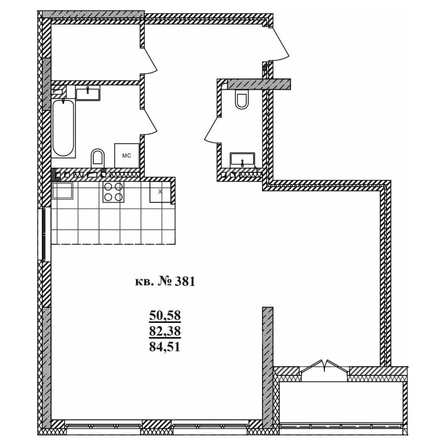 
   Продам 3-комнатную, 85.94 м²,  Римский квартал, 2 очередь

. Фото 2.