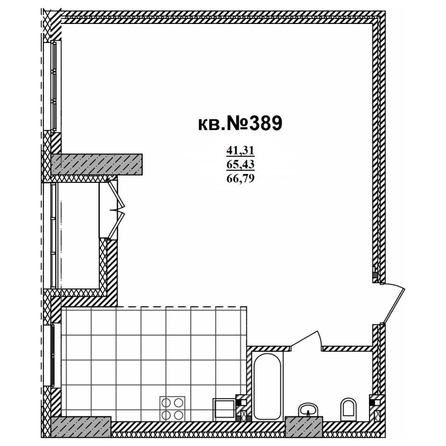 
   Продам 2-комнатную, 66.79 м²,  Римский квартал, 2 очередь

. Фото 1.