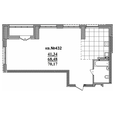 
   Продам 3-комнатную, 71.87 м²,  Римский квартал, 2 очередь

. Фото 1.