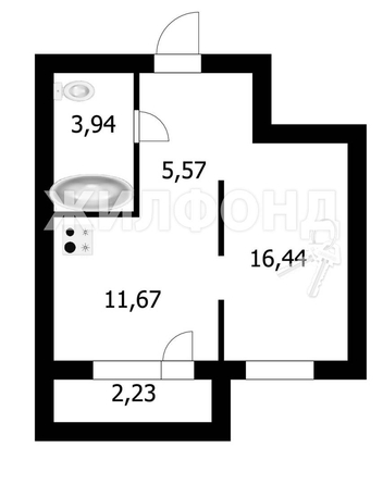 
   Продам 1-комнатную, 37.2 м², Райсовета пл, 14

. Фото 21.