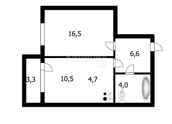 
   Продам 2-комнатную, 43.3 м², Коминтерна ул, 130

. Фото 1.