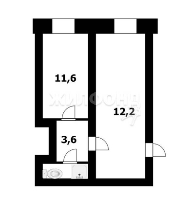 
   Продам 2-комнатную, 37.6 м², Вертковская ул, 23/1

. Фото 2.