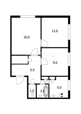 
   Продам 3-комнатную, 52.2 м², Сибирская ул, 3

. Фото 20.