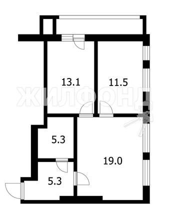 
   Продам 3-комнатную, 54.7 м², 1-я Чулымская ул, 112/5

. Фото 24.