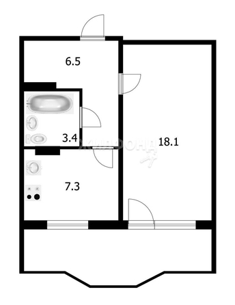 
   Продам 1-комнатную, 35.3 м², Гребенщикова ул, 12

. Фото 10.