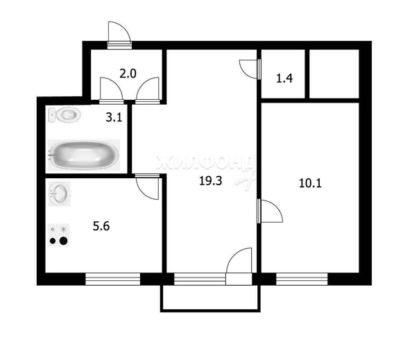 
   Продам 2-комнатную, 41.5 м², Богдана Хмельницкого ул, 5

. Фото 15.