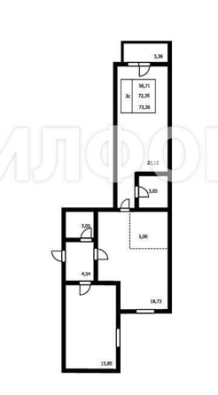 
   Продам 3-комнатную, 71.7 м², Олимпийской Славы мкр, 2

. Фото 17.