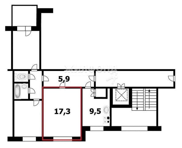 
   Продам комнату, 17 м², Оловозаводская ул, 43

. Фото 7.