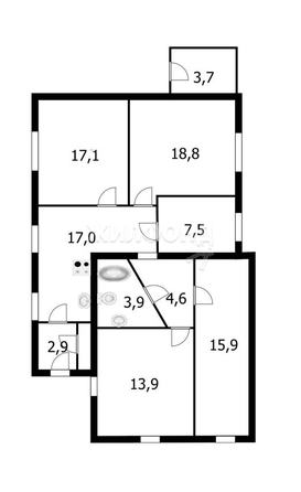 
   Продам дом, 106.4 м², Новосибирск

. Фото 11.