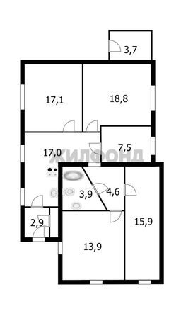 
   Продам дом, 106.4 м², Новосибирск

. Фото 12.