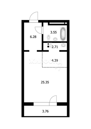 
   Продам студию, 37.9 м², Виктора Шевелева ул, 38/1

. Фото 14.