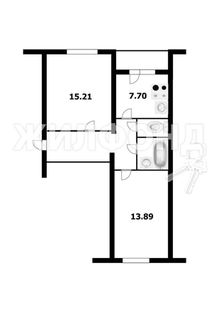 
   Продам 2-комнатную, 47.8 м², Строительная ул, 4

. Фото 10.