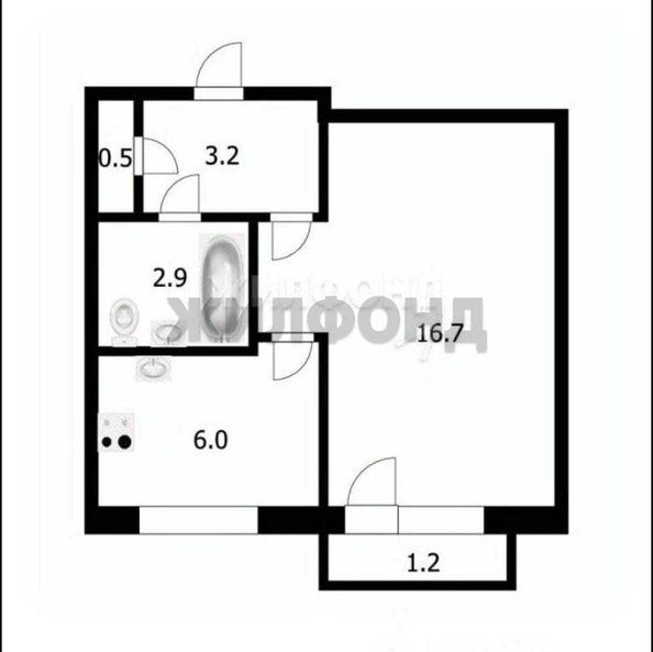 
  Продается 1-комн. квартира, 28.9 м², Телевизионная ул, д. 3
. Фото 2.