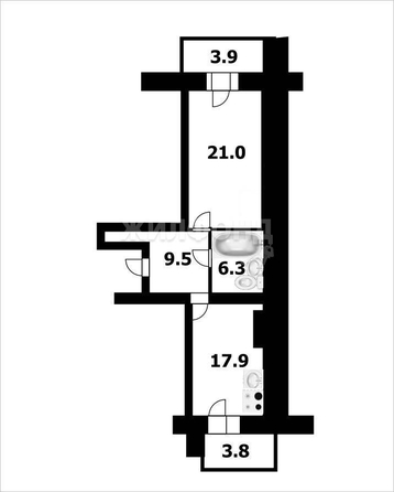 
   Продам 1-комнатную, 54.7 м², Балтийская ул, 35

. Фото 18.