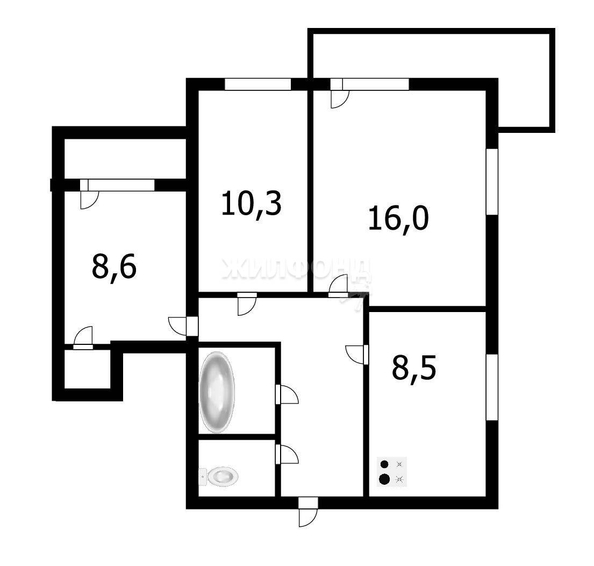 
   Продам 3-комнатную, 59 м², Лескова ул, 252/1

. Фото 23.