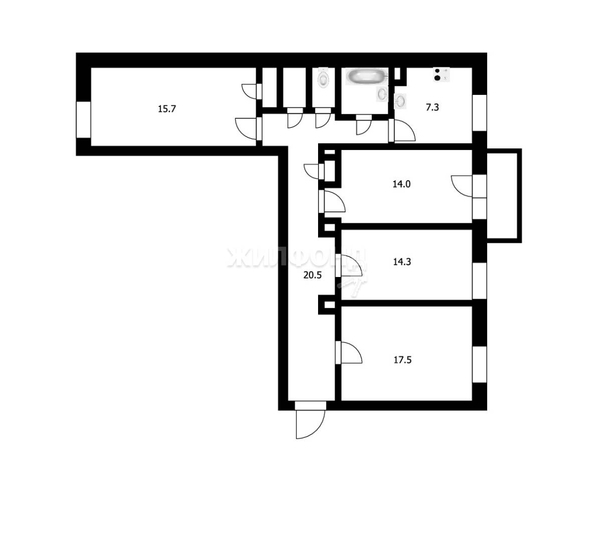 
   Продам 4-комнатную, 96 м², Советская ул, 7

. Фото 16.