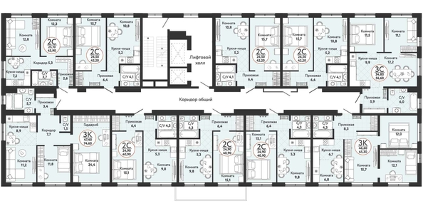 
   Продам 3-комнатную, 56.6 м², Одоевский, дом 1

. Фото 1.