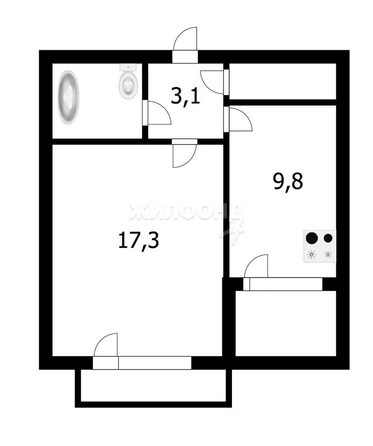 
   Продам 1-комнатную, 35.3 м², Крылова ул, 64а

. Фото 9.