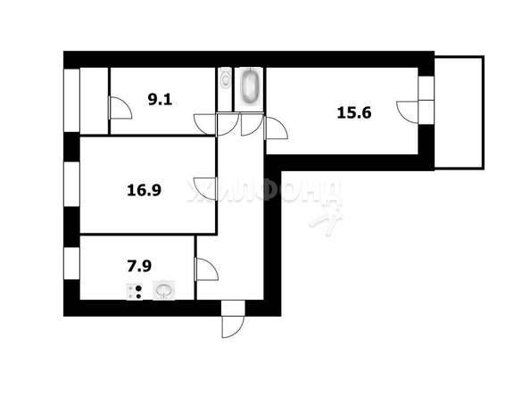 
   Продам комнату, 26 м², Газонная ул, 1Б

. Фото 5.