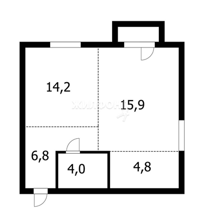 
   Продам 2-комнатную, 45.7 м², Ботаника мкр, 7/1

. Фото 13.