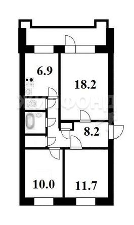 
   Продам 3-комнатную, 58 м², Золотодолинская ул, 31

. Фото 21.