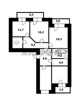 
   Продам 4-комнатную, 103.1 м², Гэсстроевская ул, 2/4

. Фото 51.