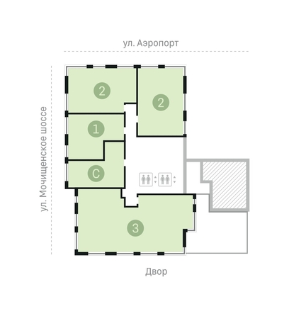 
   Продам 1-комнатную, 69.14 м², Авиатор, дом 1-2

. Фото 9.