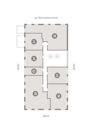 
   Продам 3-комнатную, 121.3 м², Европейский берег, дом 44

. Фото 1.