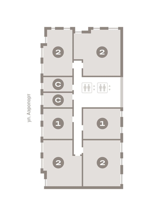 
   Продам 2-комнатную, 71.76 м², Авиатор, дом 3

. Фото 6.