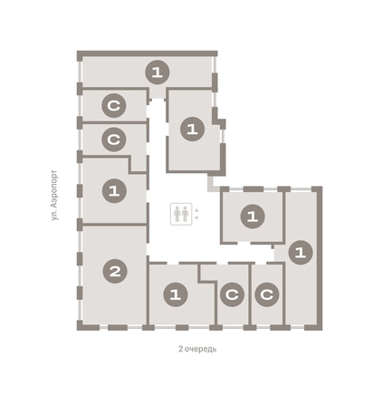 
   Продам 1-комнатную, 42.82 м², Авиатор, дом 3

. Фото 6.