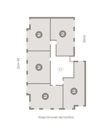 
   Продам 2-комнатную, 72.1 м², Европейский берег, дом 49

. Фото 1.