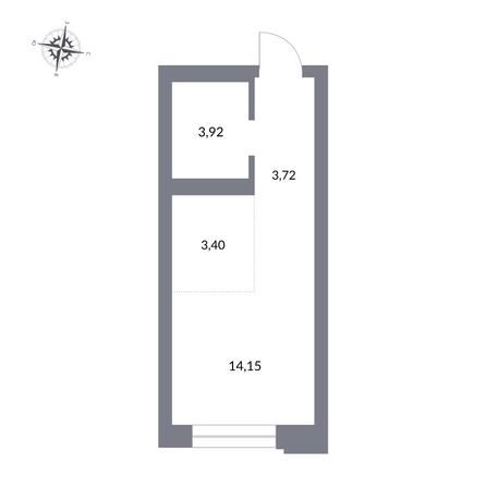 
   Продам студию, 25.3 м², Державина ул, 50

. Фото 1.